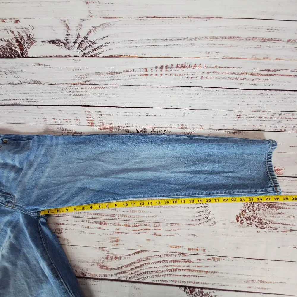 Aeropostale Retro Straight Relaxed Jeans 29/30 Recycled Cotton High Rise Whisker
